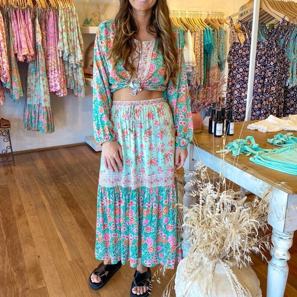 ARNHEM Harmony Mint Long Sleeve Button Sustainable Blouse Top NWT RRP$149 - Picture 10 of 13